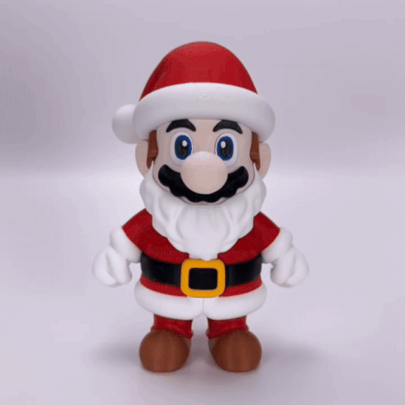 Figura Mario papá Noel crochet