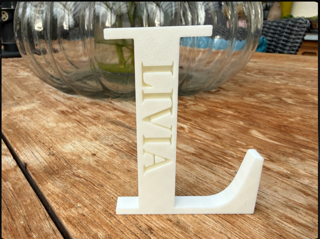 Letra mayúscula personalizada con el nombre