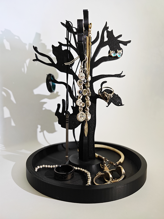 Expositor de Joyas - Gatos en un Árbol