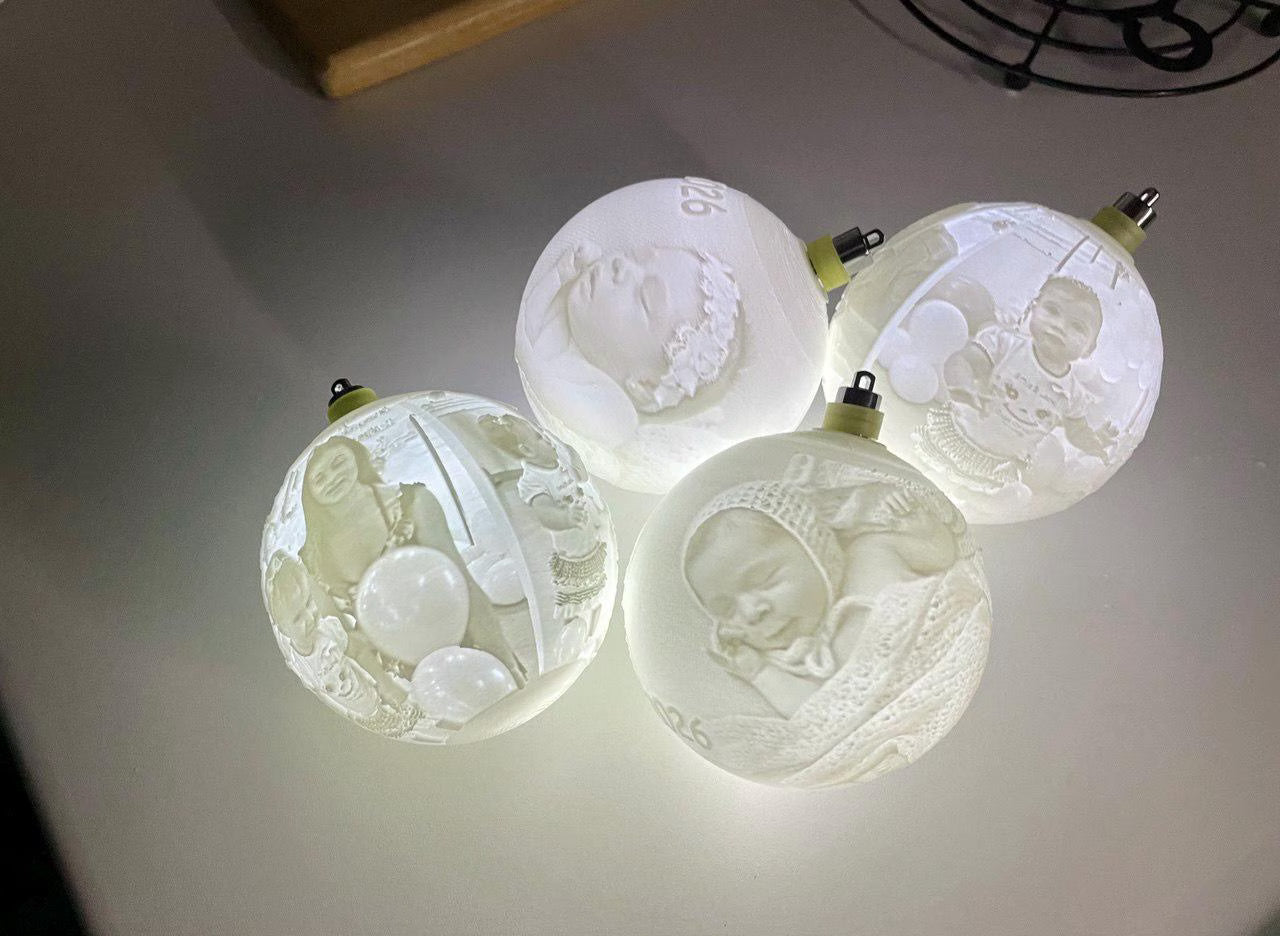 🎄 Bola de Navidad con Litofanía Personalizada