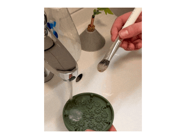 Limpiador de brochas de maquillaje