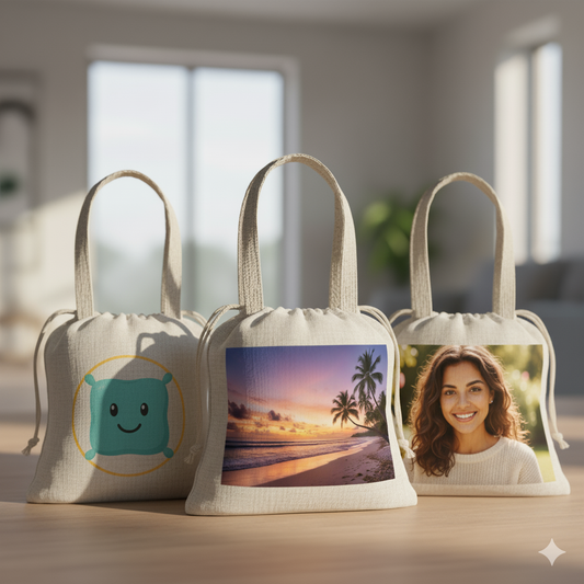 🛍️ Bolsas de Lino Sublimables