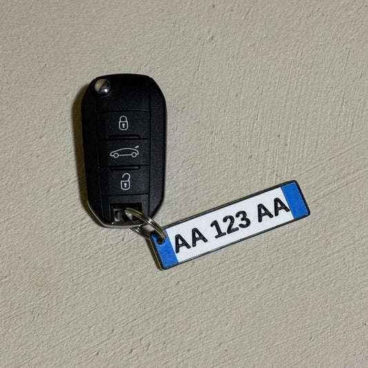 Llavero Personalizado Matrícula de Coche